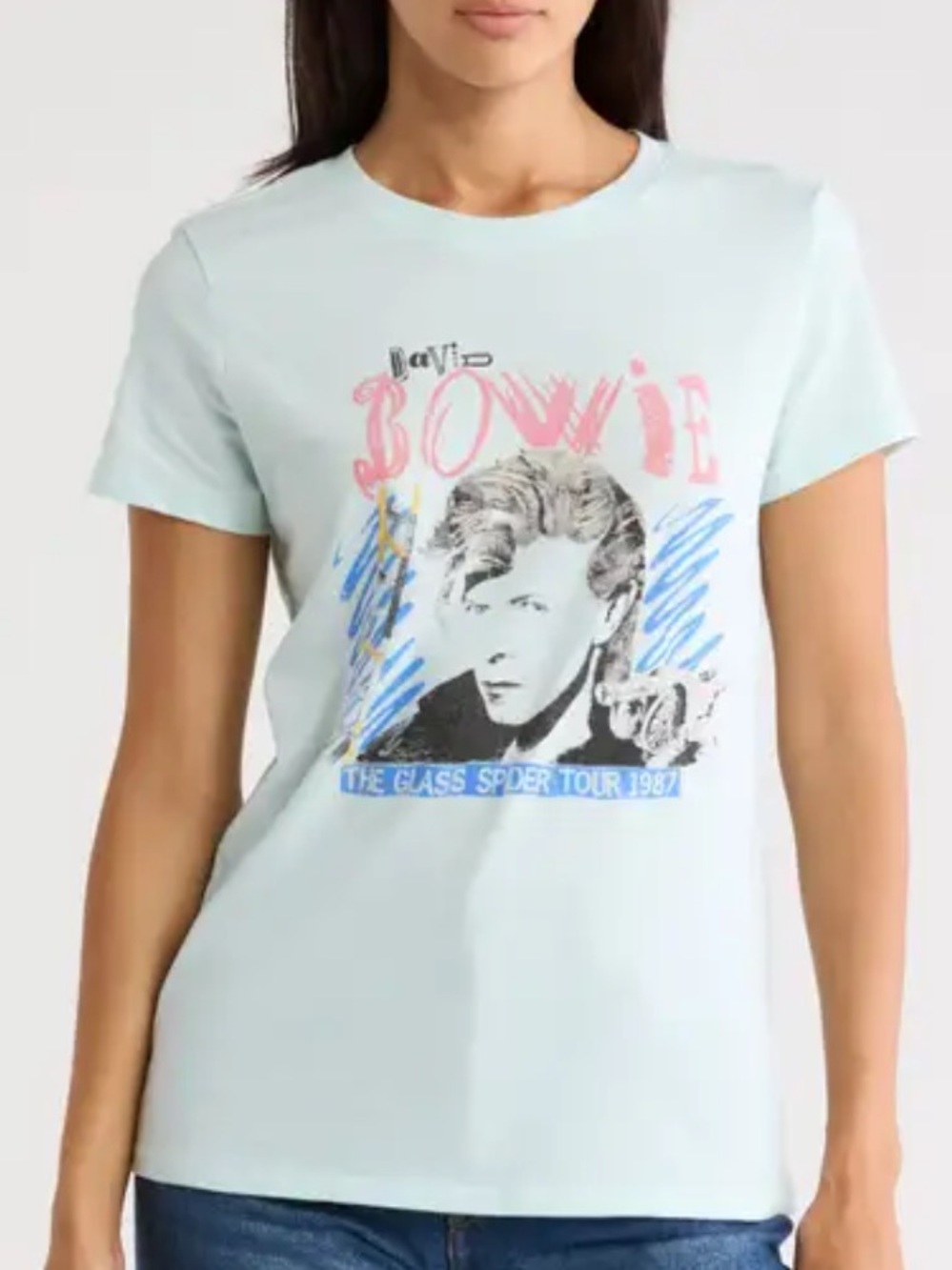 Lucky Brand Gtaphic Tee~ David Bowie in Starlight Blue, Size Medium, NWT